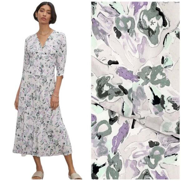 Club Monaco Drape Sleeve Dress 00 - Picture 1 of 13